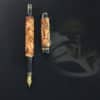 Wild Olive "Burl" fountain Pen, gold & gunmetal device - Image 2