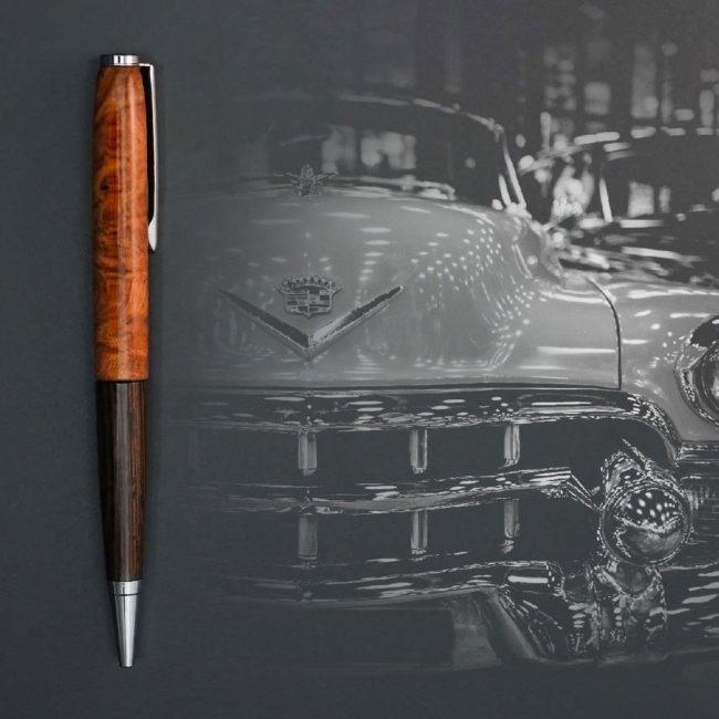 Rosewood burl & Wenge Wood Pen, chrome device