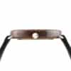 Holzuhr mit Karbonfaser-Zifferblatt "The Ellipse II" 44mm - schwarzes Lederband – Bild 3